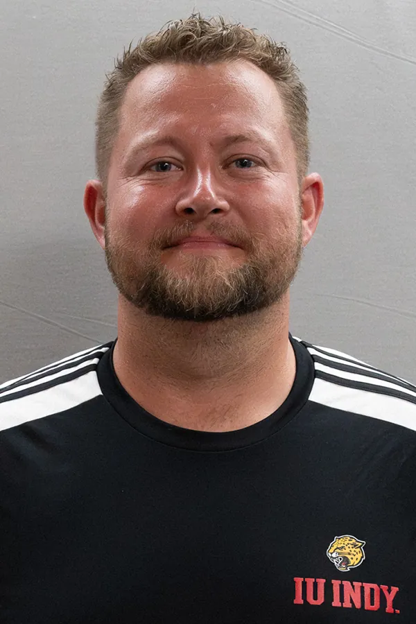 Sid van Druenen in his IU Indy coaching shirt