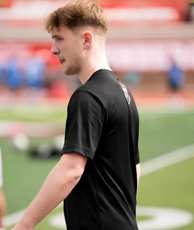 Rob Stanton warming up before a game